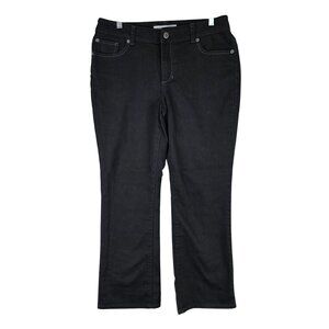 Womens Chicos Platinum Denim Black Bootcut Jeans Ultimate Fit Size 0.5 Short